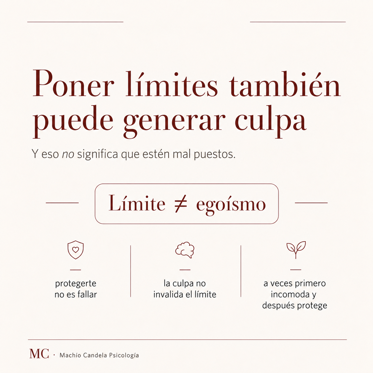 Resumen visual: Poner límites también puede generar culpa
