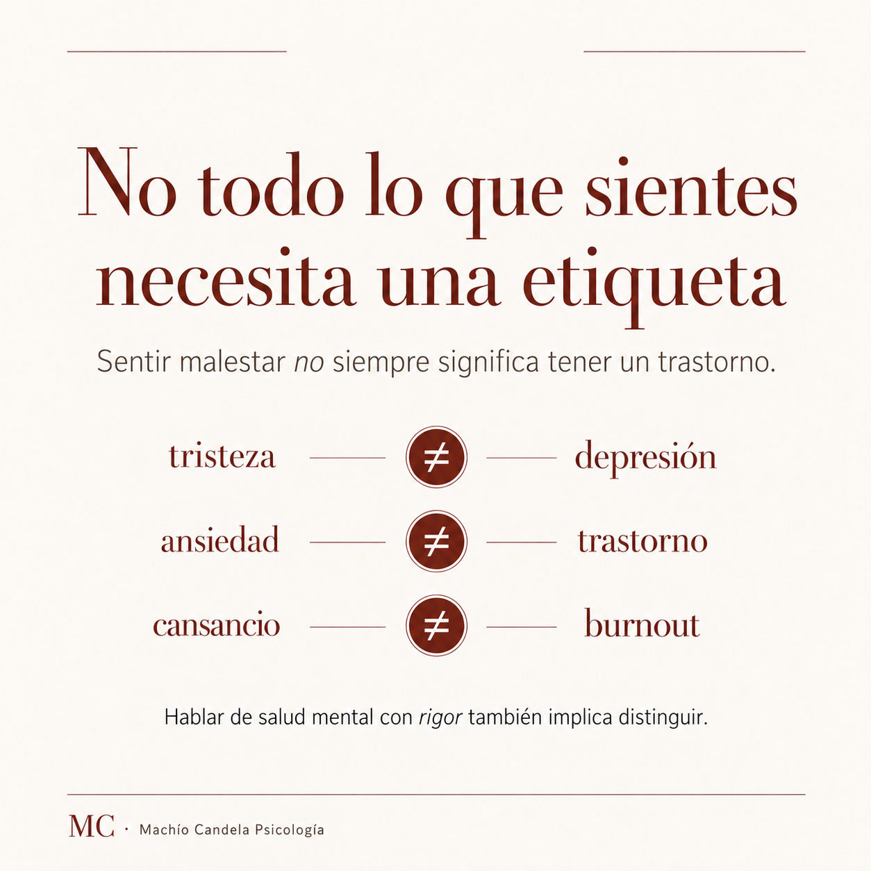 Resumen visual: No todo lo que sientes necesita una etiqueta