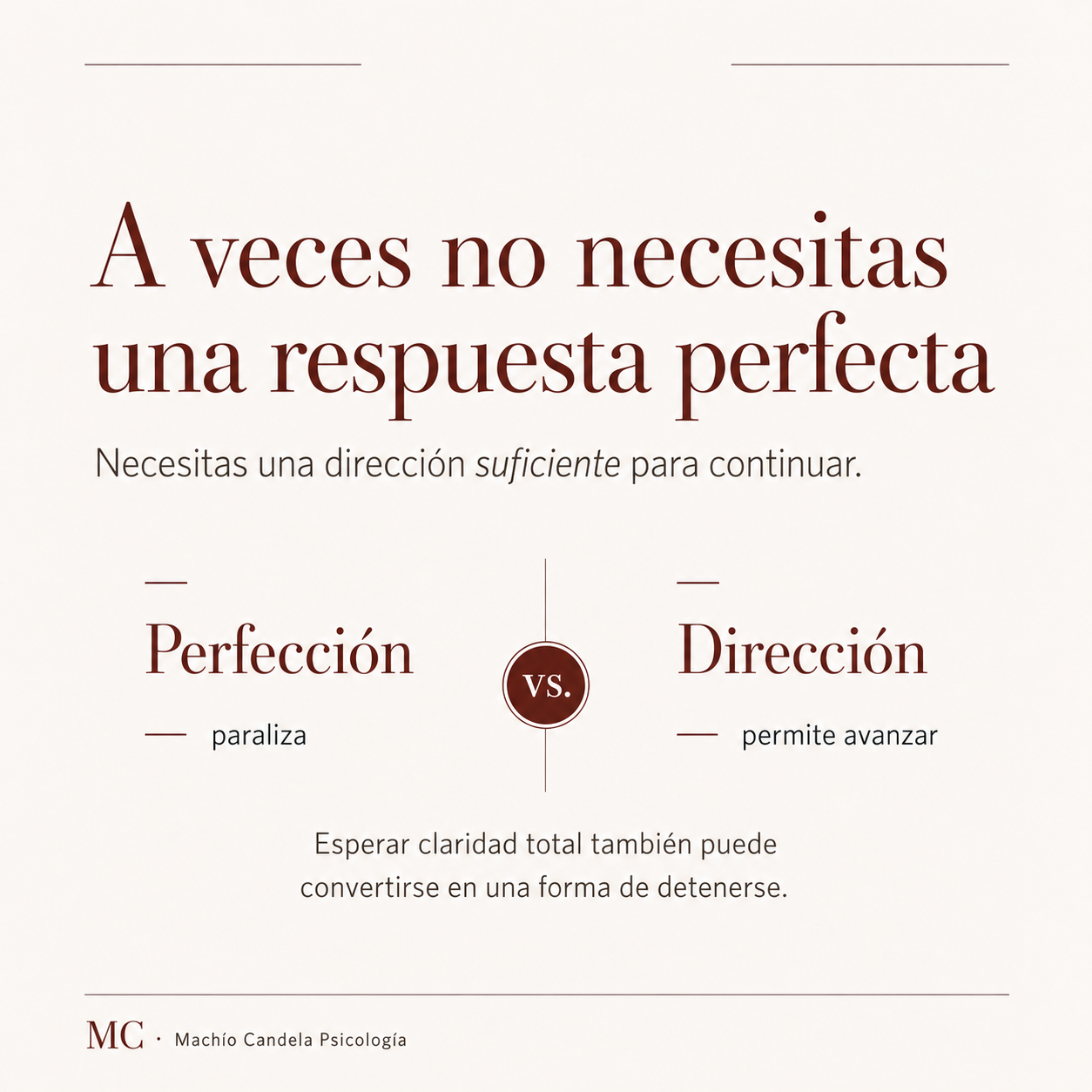 Resumen visual: A veces no necesitas una respuesta perfecta